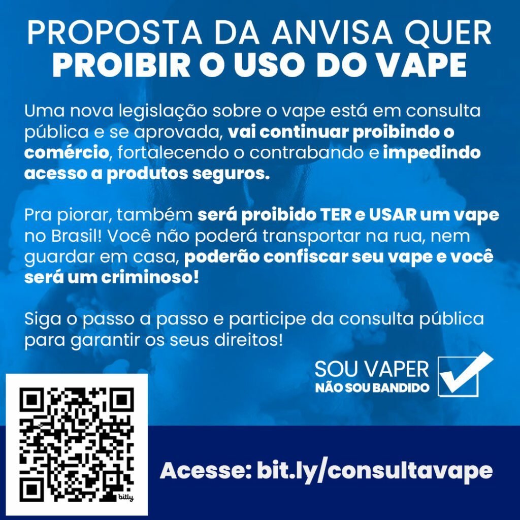 Participe da Consulta Publica da Anvisa sobre o Vape
