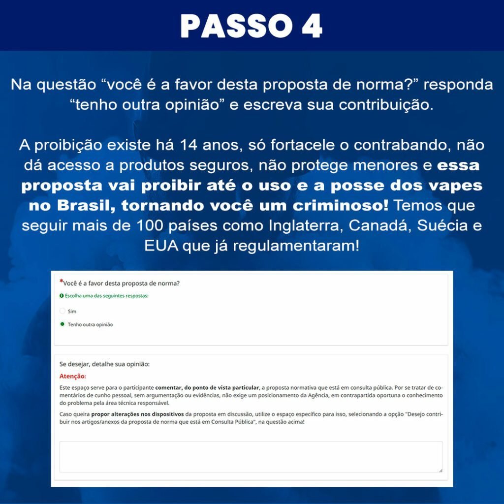 Passo 04 consulta publica anvisa vape