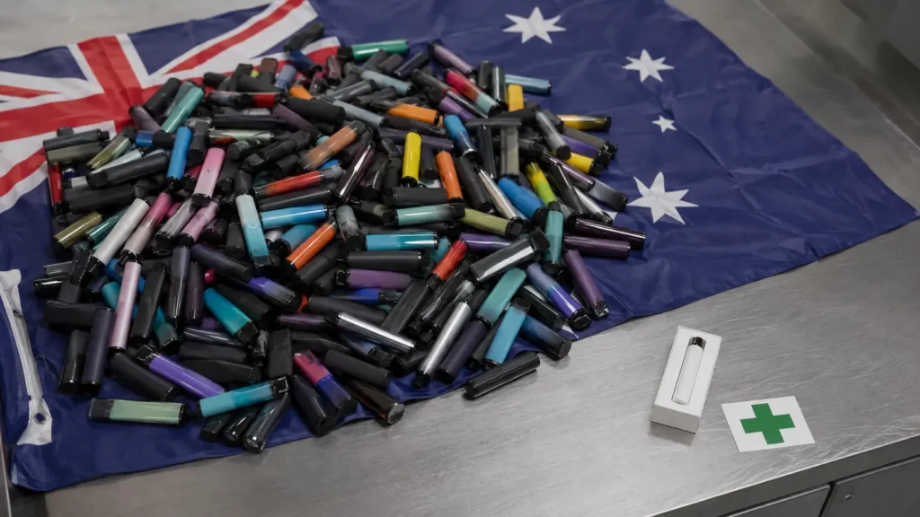 Pesquisa estima que 95,7% dos vapes comprados na Austrália vêm do mercado ilegal